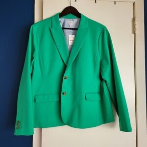 Cotton blend two button blazer